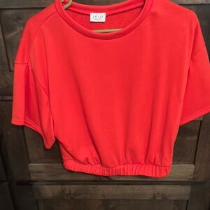 Le Lis Bright Red Cropped Tee